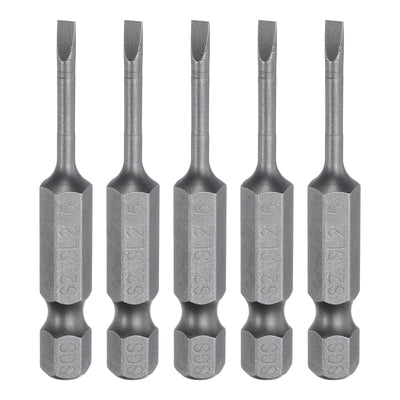 Harfington 5pcs SL2.5 Magnetic Slotted Screwdriver Bits 2.5mm Flat Head Screwdriver Bit 2"