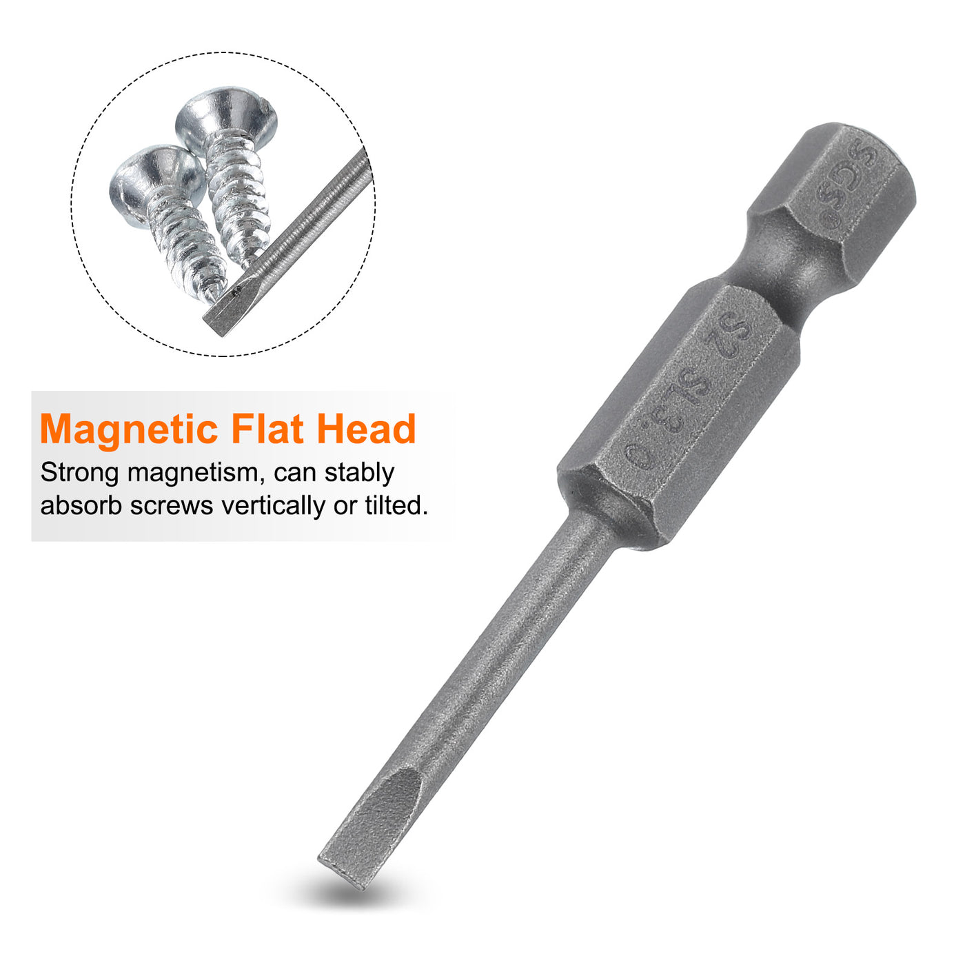 Harfington SL3 Magnetic Slotted Screwdriver Bits 3mm Flat Head Screwdriver Bit 2"