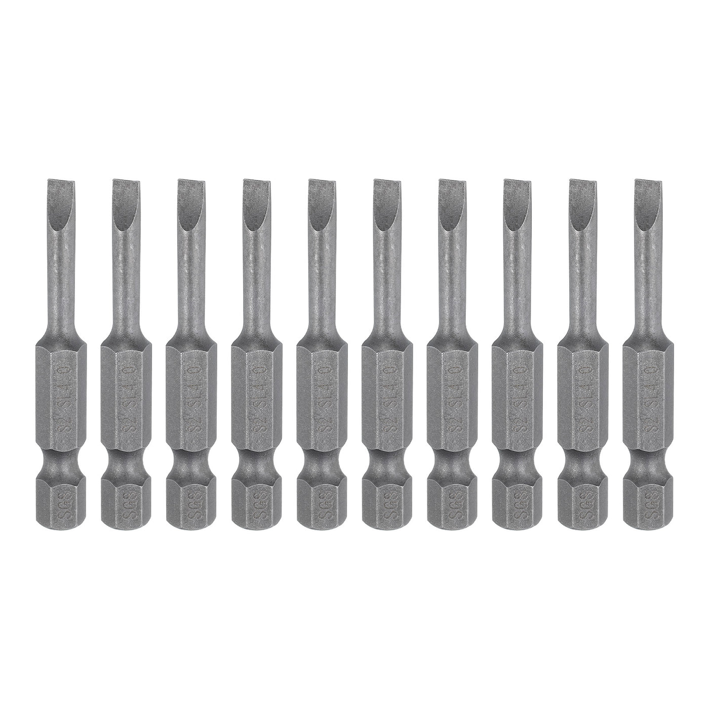 Harfington 10pcs SL4 Magnetic Slotted Screwdriver Bits 4mm Flat Head Screwdriver Bit 2"