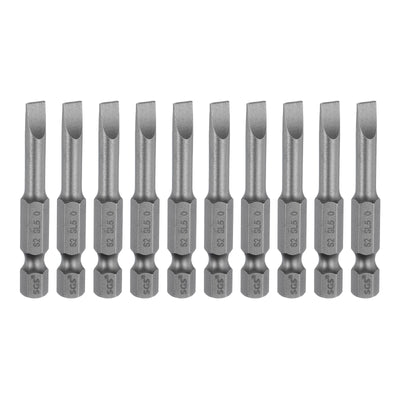 Harfington 10pcs SL5 Magnetic Slotted Screwdriver Bits 5mm Flat Head Screwdriver Bit 2"