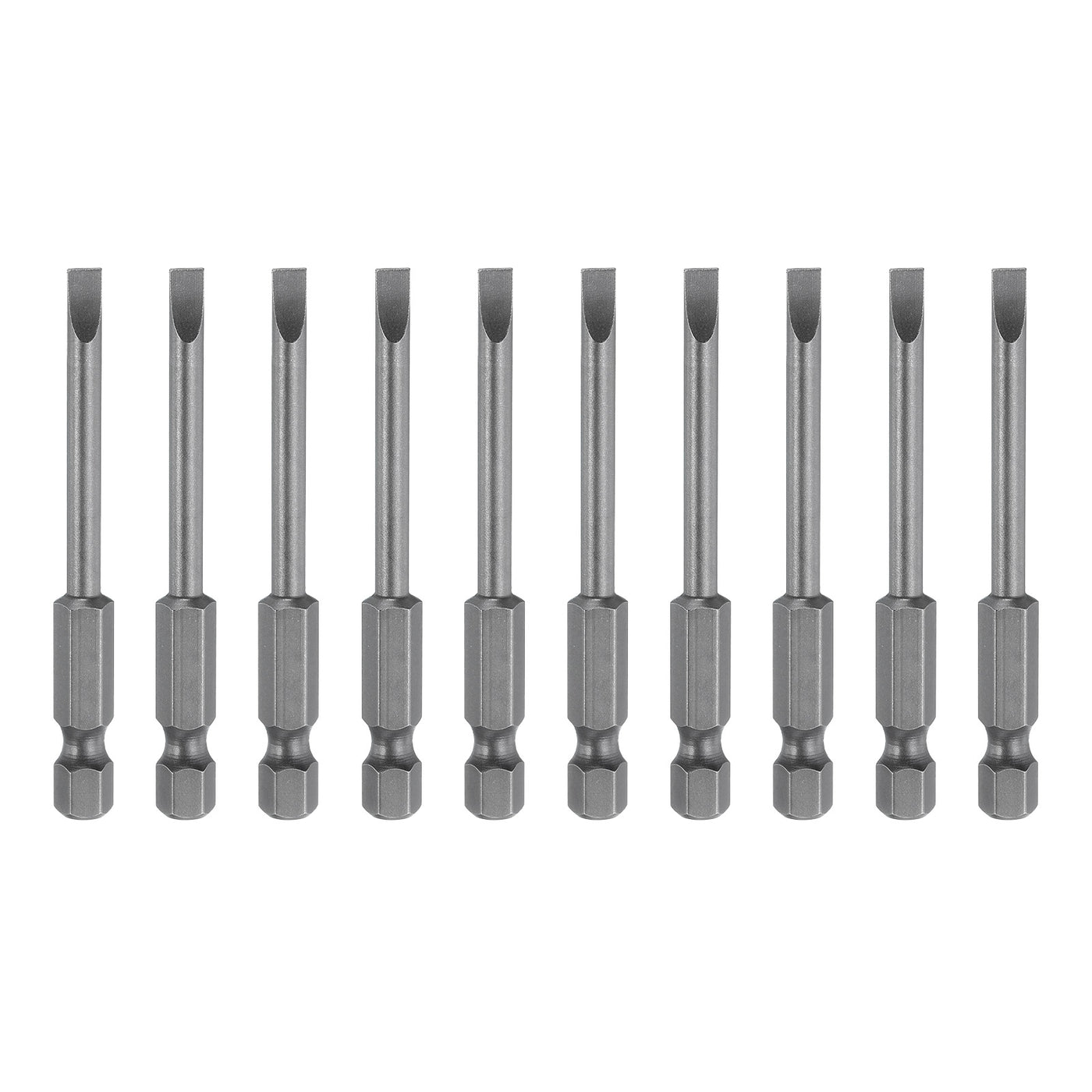 Harfington 10pcs SL4 Magnetic Slotted Screwdriver Bits 4mm Flat Head Screwdriver Bit 2.6"