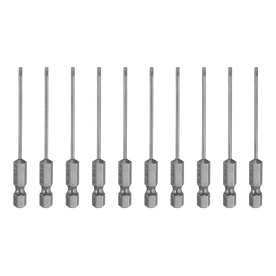 Harfington 10pcs SL2 Magnetic Slotted Screwdriver Bits 2mm Flat Head Screwdriver Bit 3"