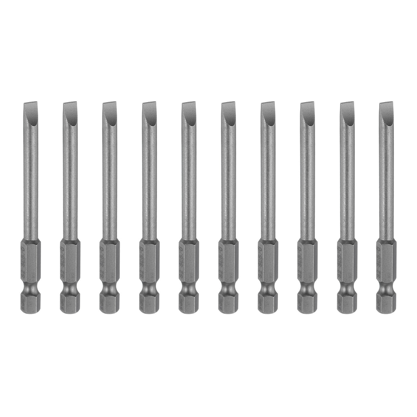 Harfington 10pcs SL5 Magnetic Slotted Screwdriver Bits 5mm Flat Head Screwdriver Bit 3"