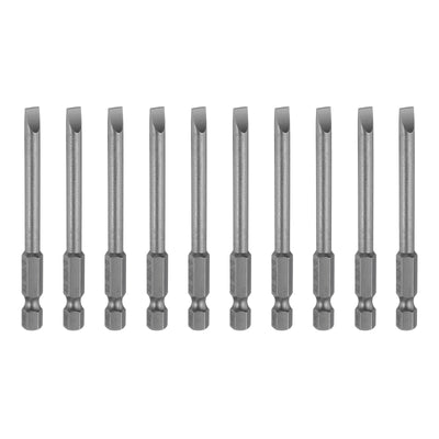 Harfington 10pcs SL5 Magnetic Slotted Screwdriver Bits 5mm Flat Head Screwdriver Bit 3"