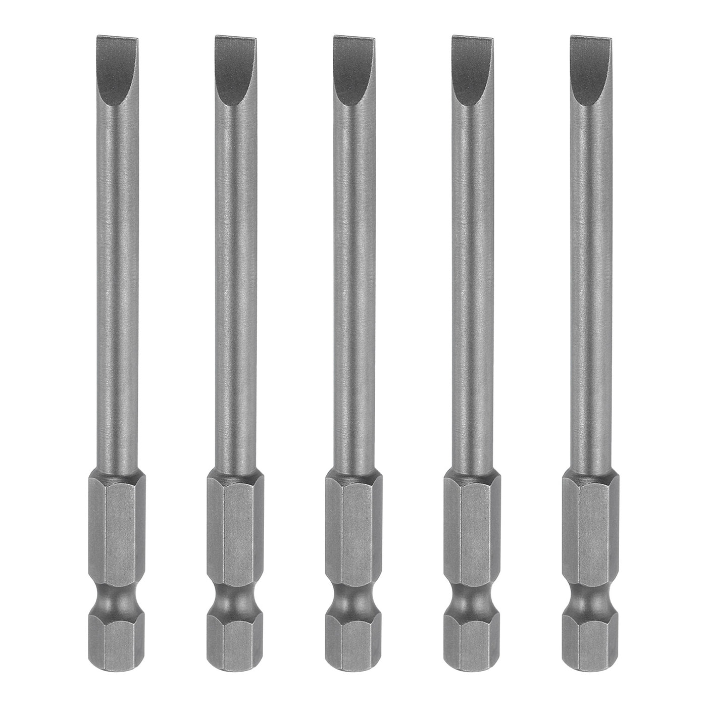 Harfington 5pcs SL5 Magnetic Slotted Screwdriver Bits 5mm Flat Head Screwdriver Bit 3.1"