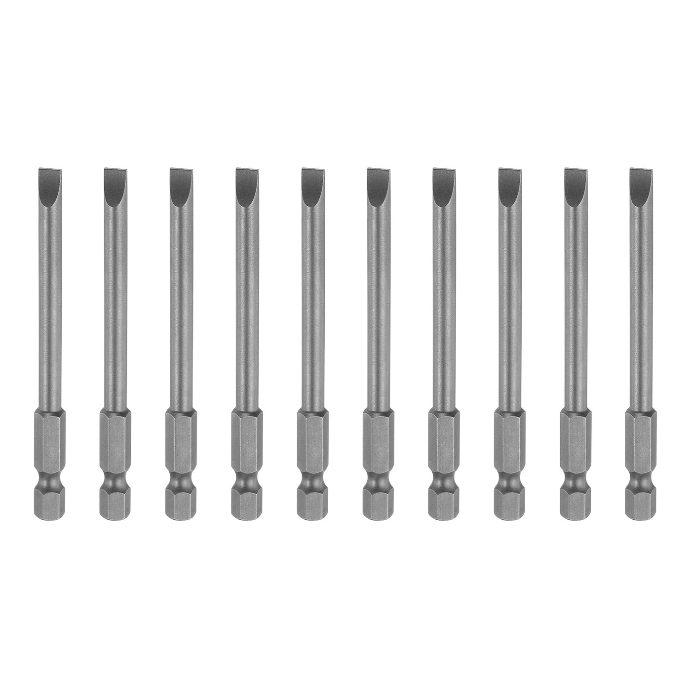 Harfington 10pcs SL5 Magnetic Slotted Screwdriver Bits 5mm Flat Head Screwdriver Bit 3.1"