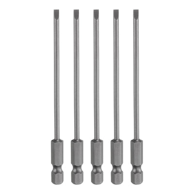 Harfington 5pcs SL3 Magnetic Slotted Screwdriver Bits 3mm Flat Head Screwdriver Bit 3.9"