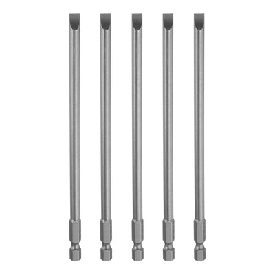 Harfington 5pcs SL6 Magnetic Slotted Screwdriver Bits 6mm Flat Head Screwdriver Bit 6"