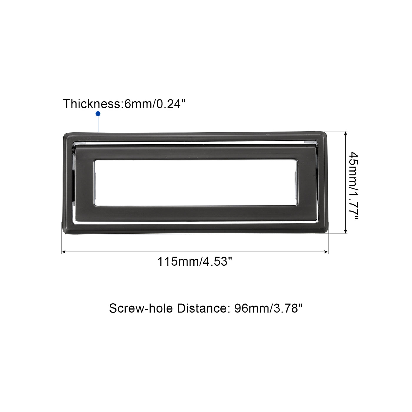 uxcell Uxcell 2 Pcs Flush Pull Handle, 3.8 Inch Hole Center Recessed Furniture Grip, Gray