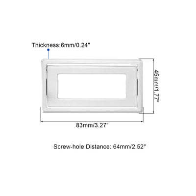 Harfington Uxcell 2 Pcs Flush Pull Handle, 2.5 Inch Hole Center Recessed Furniture Grip, Silver