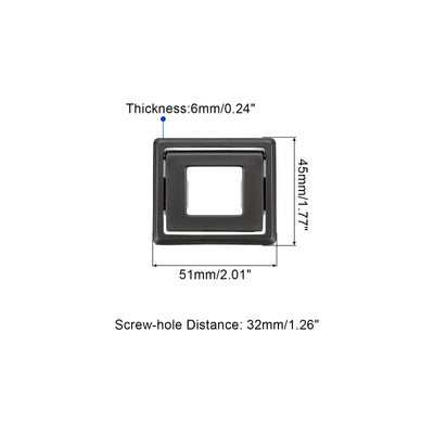 Harfington Uxcell 2 Pcs Flush Pull Handle, 1.3 Inch Hole Center Recessed Furniture Grip, Gray