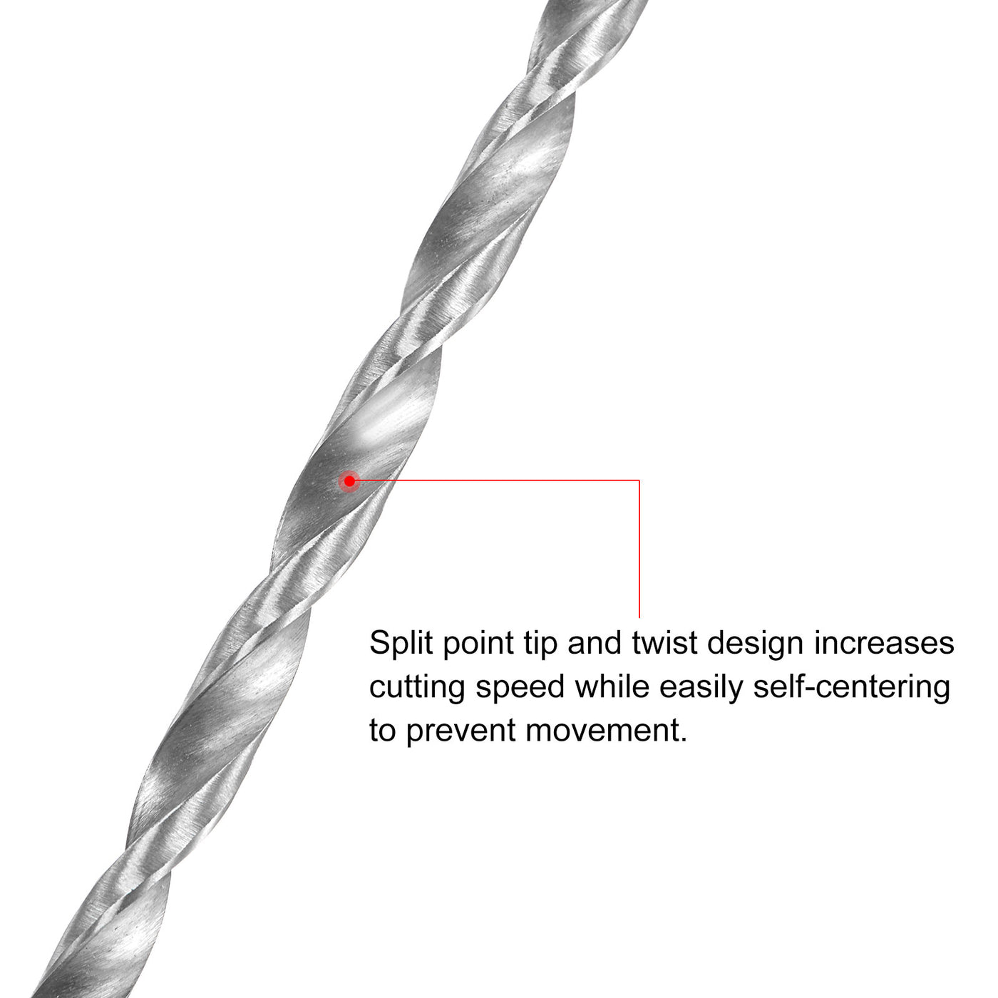 uxcell Uxcell 5mm Twist Drill Bits, High-Speed Steel Extra Long Drill Bit 160mm Length 4pcs