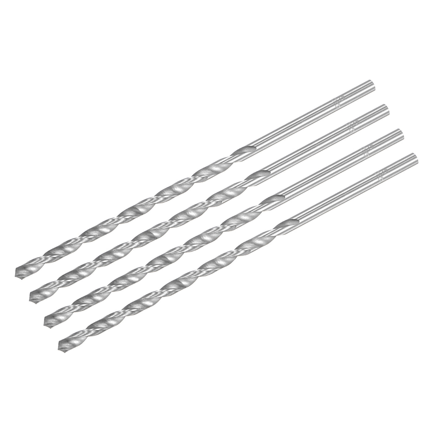 uxcell Uxcell 5mm Twist Drill Bits, High-Speed Steel Extra Long Drill Bit 160mm Length 4pcs