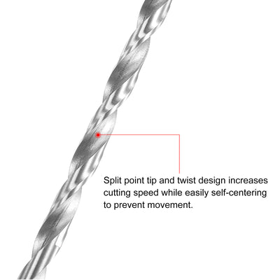Harfington Uxcell 5.5mm Twist Drill Bits, High-Speed Steel Extra Long Drill Bit 160mm Length 4pcs