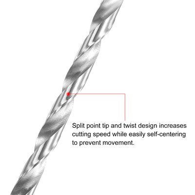 Harfington Uxcell 6mm Twist Drill Bits, High-Speed Steel Extra Long Drill Bit 160mm Length 4pcs