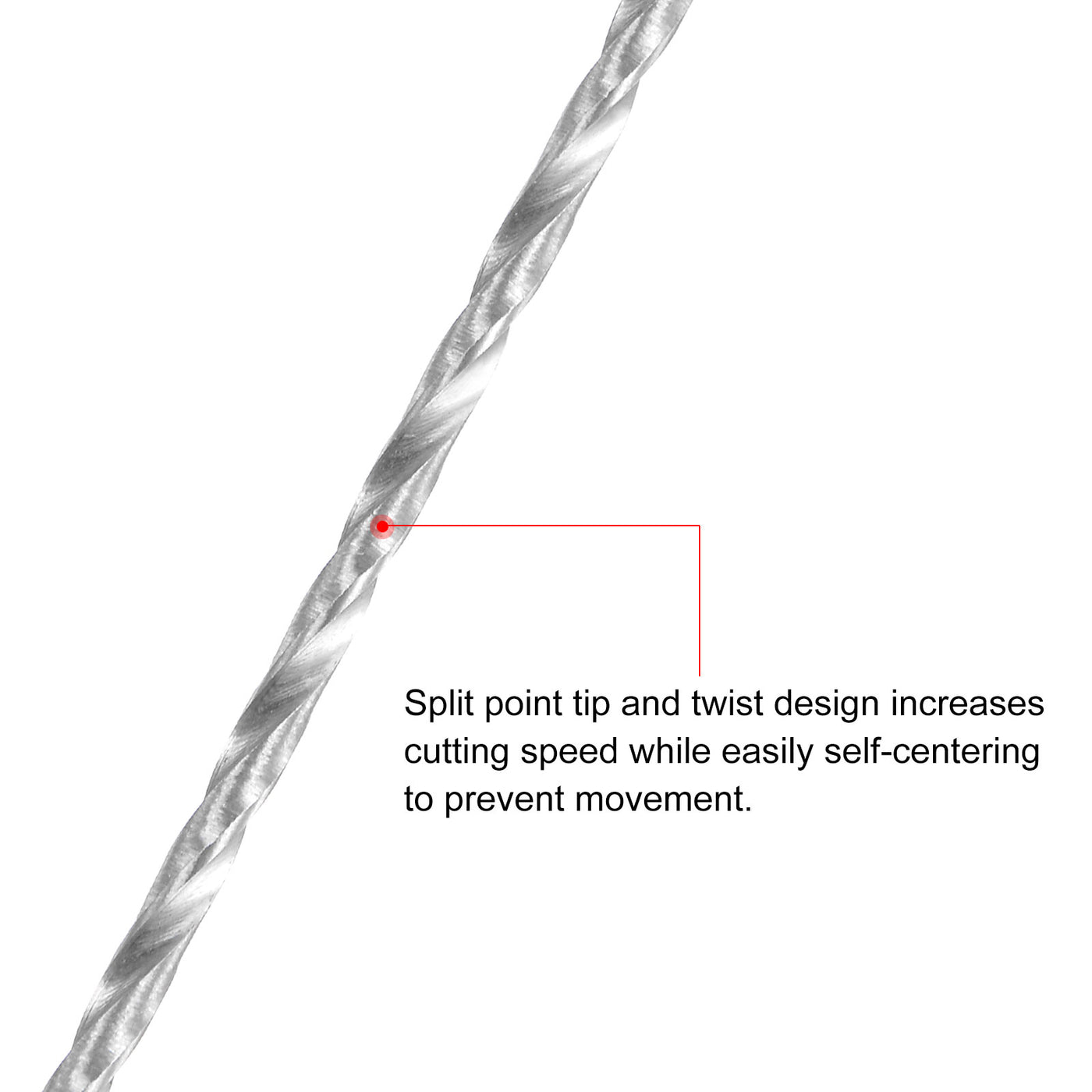 uxcell Uxcell 1mm Twist Drill Bits, High-Speed Steel Extra Long Drill Bit 160mm Length 4pcs