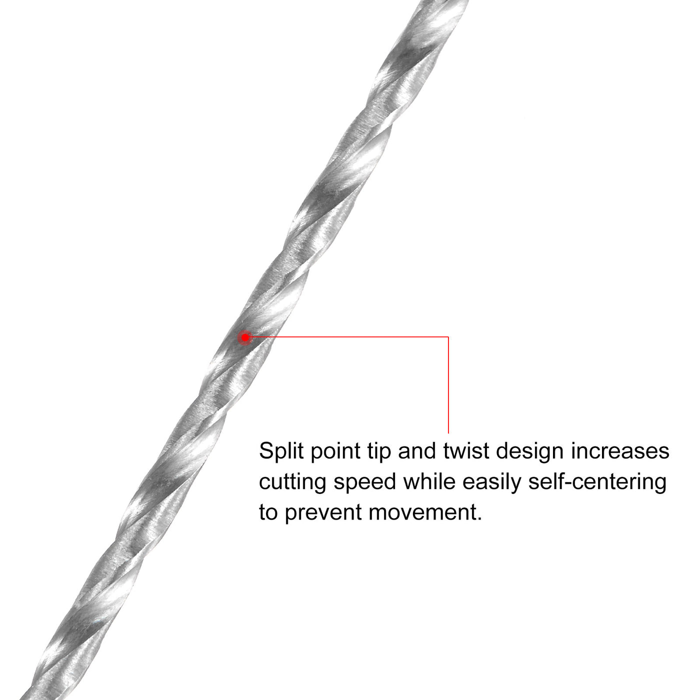 uxcell Uxcell 2mm Twist Drill Bits, High-Speed Steel Extra Long Drill Bit 160mm Length 4pcs