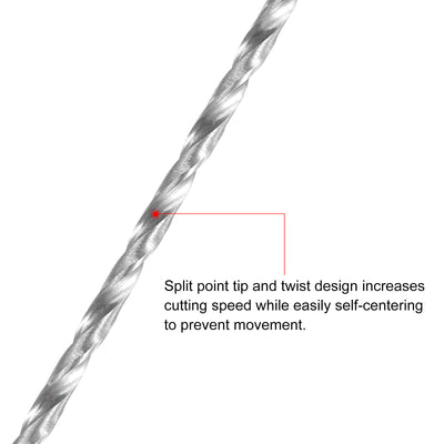 Harfington Uxcell 2mm Twist Drill Bits, High-Speed Steel Extra Long Drill Bit 160mm Length 4pcs