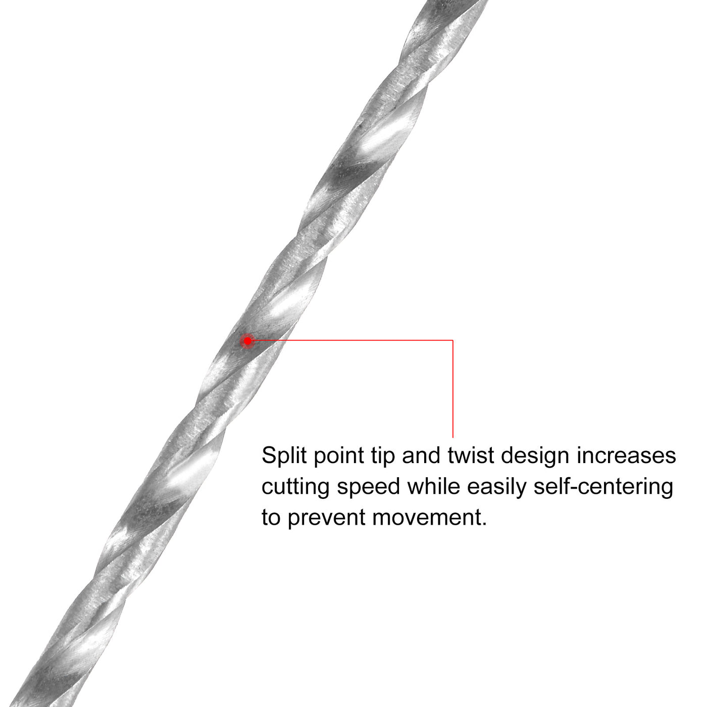 uxcell Uxcell 2.5mm Twist Drill Bits, High-Speed Steel Extra Long Drill Bit 160mm Length 4pcs