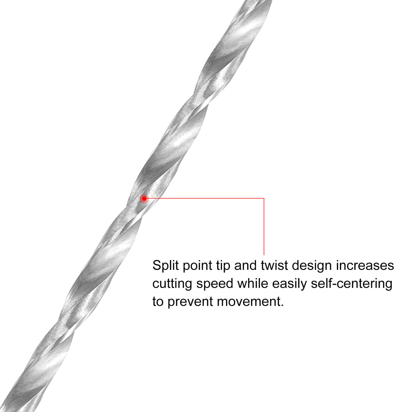 uxcell Uxcell 3mm Twist Drill Bits, High-Speed Steel Extra Long Drill Bit 160mm Length 4pcs