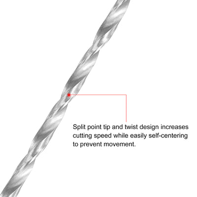 Harfington Uxcell 3mm Twist Drill Bits, High-Speed Steel Extra Long Drill Bit 160mm Length 4pcs