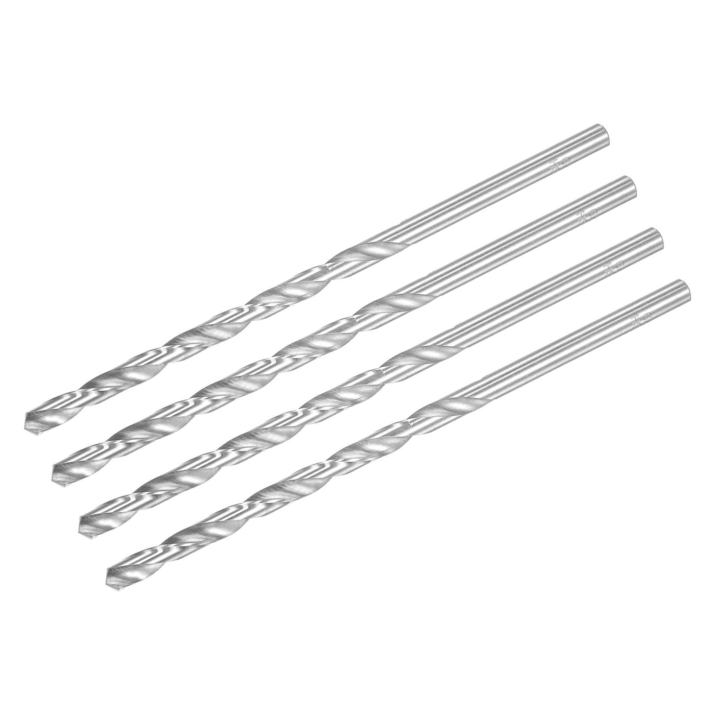 uxcell Uxcell 6.2mm Twist Drill Bits, High-Speed Steel Extra Long Drill Bit 160mm Length 4pcs