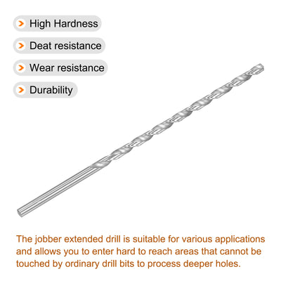 Harfington Uxcell 8mm Twist Drill Bits, High-Speed Steel Extra Long Drill Bit 250mm Length 4pcs