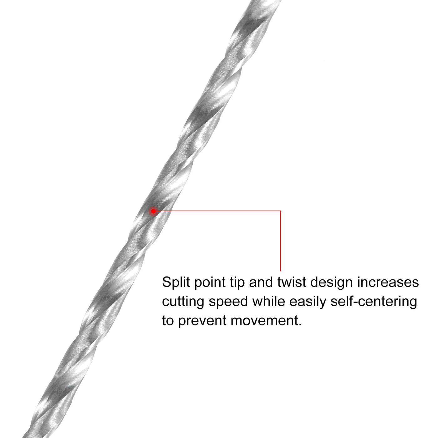 uxcell Uxcell 2mm Twist Drill Bits, High-Speed Steel Extra Long Drill Bit 250mm Length 4pcs