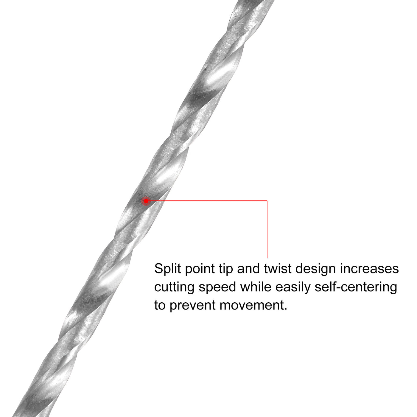 uxcell Uxcell 2.5mm Twist Drill Bits, High-Speed Steel Extra Long Drill Bit 250mm Length 4pcs