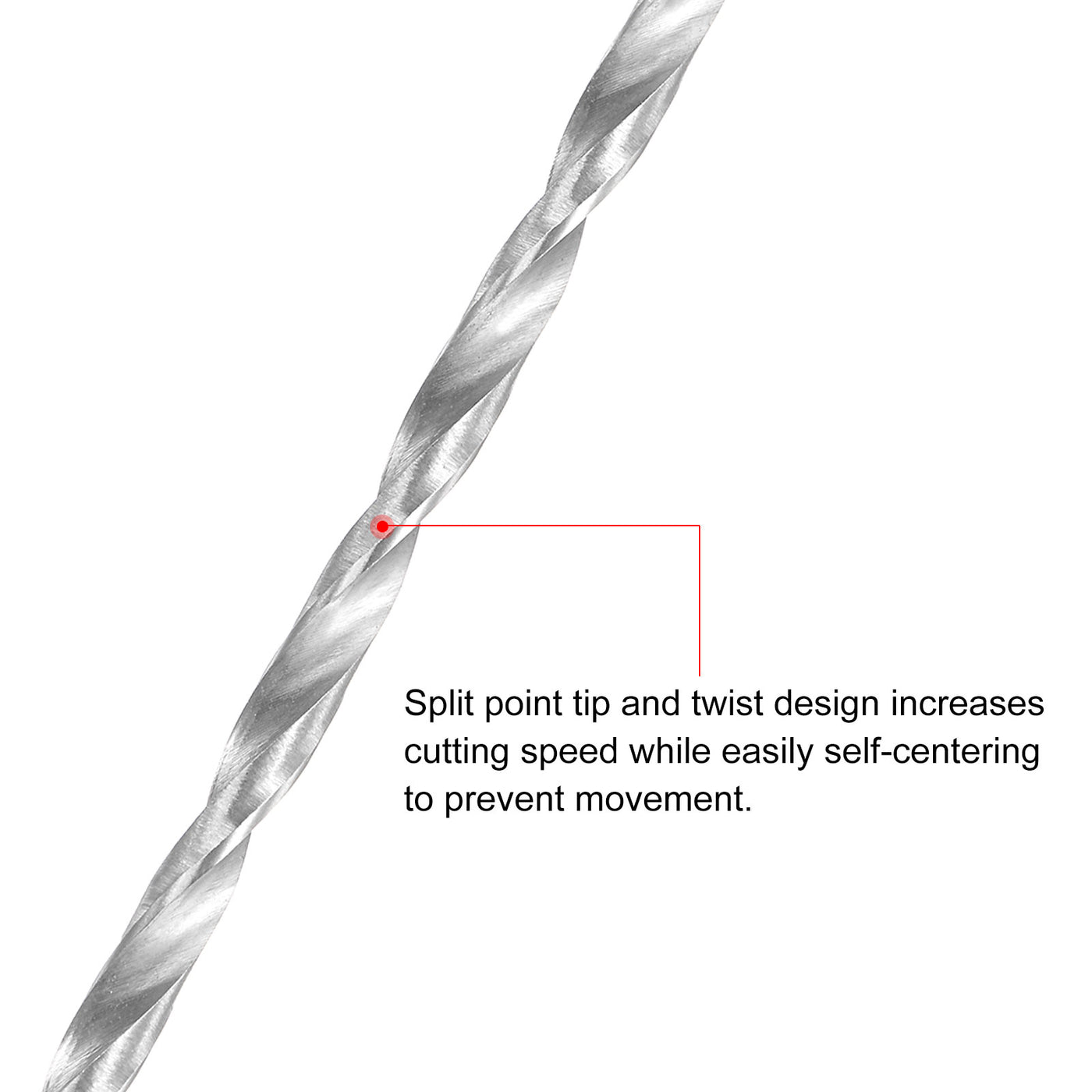 uxcell Uxcell 3mm Twist Drill Bits, High-Speed Steel Extra Long Drill Bit 250mm Length 4pcs