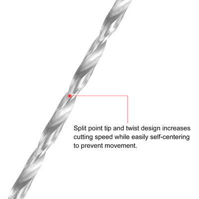 Harfington Uxcell 3mm Twist Drill Bits, High-Speed Steel Extra Long Drill Bit 250mm Length 4pcs