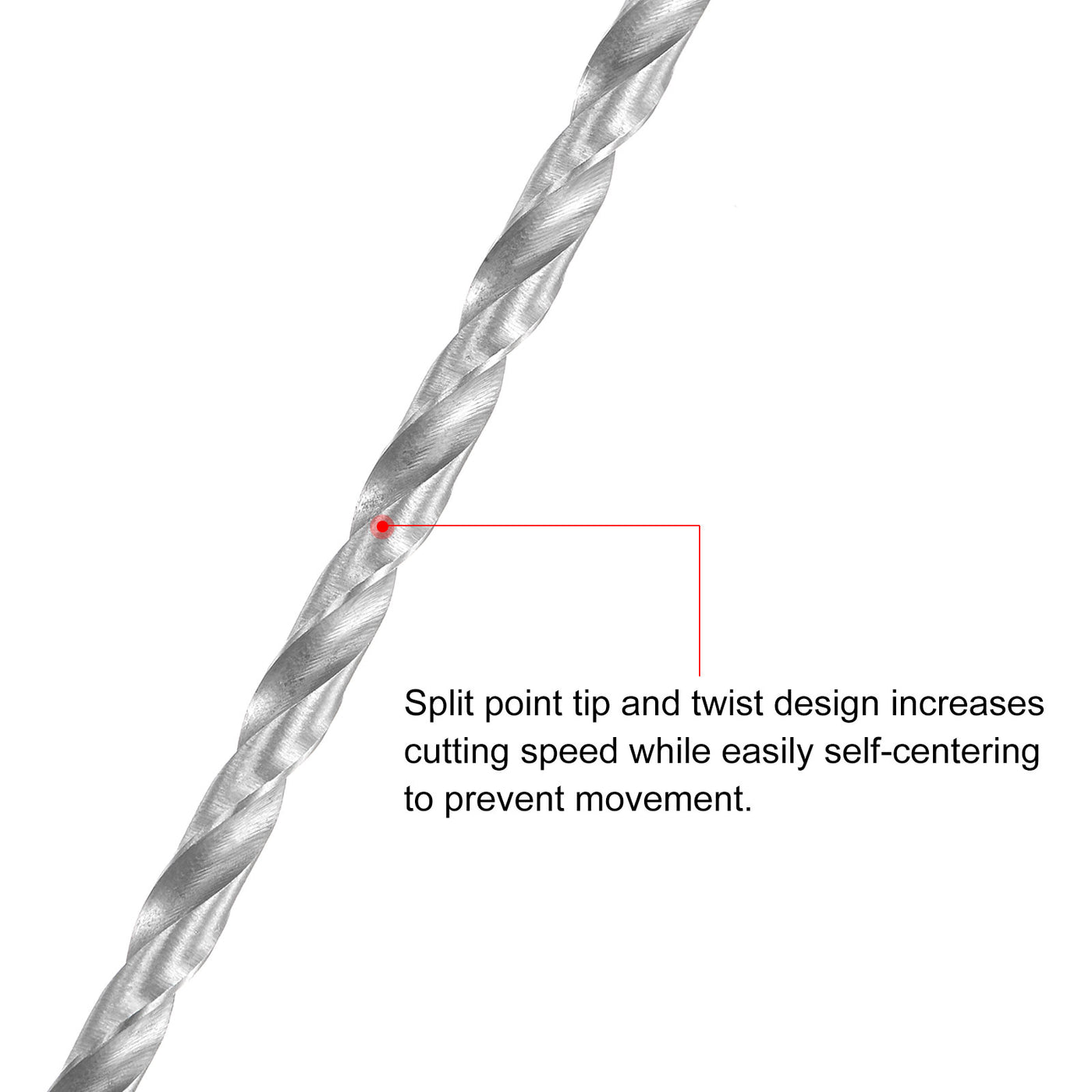 uxcell Uxcell 3.5mm Twist Drill Bits, High-Speed Steel Extra Long Drill Bit 250mm Length 4pcs