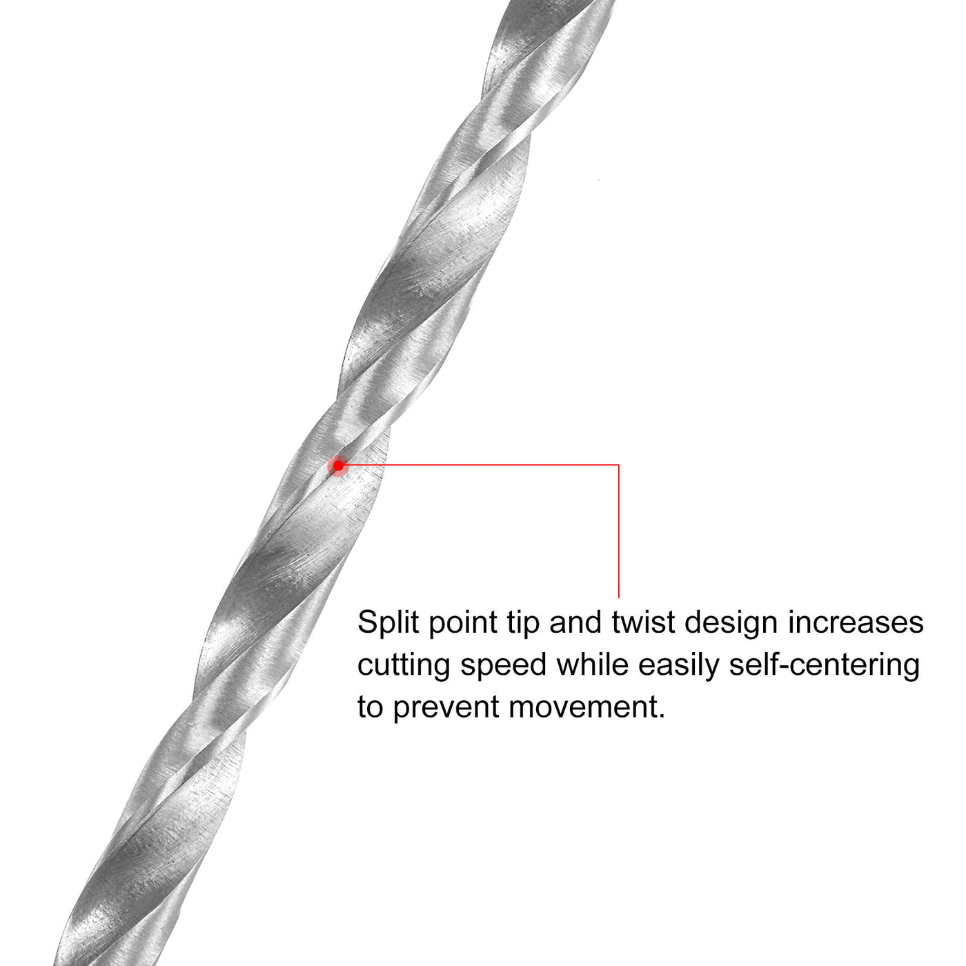 uxcell Uxcell 5.2mm Twist Drill Bits, High-Speed Steel Extra Long Drill Bit 250mm Length 4pcs