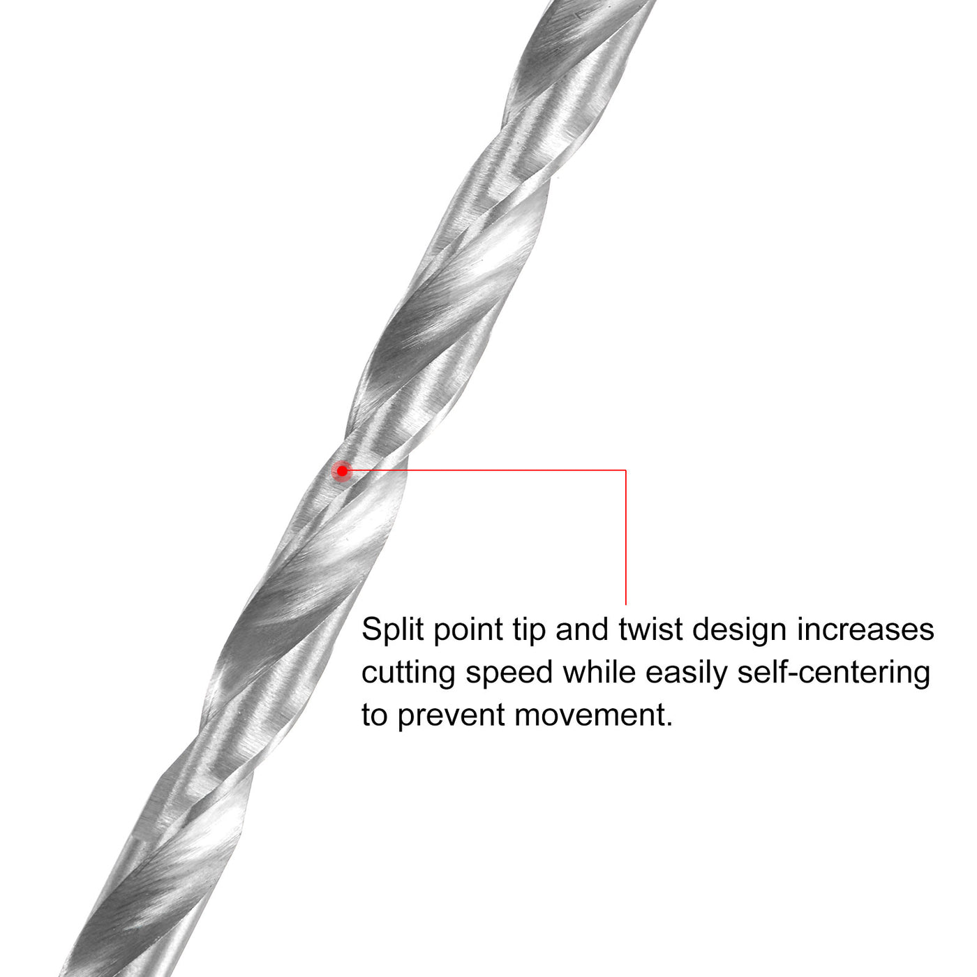 uxcell Uxcell 6.5mm Twist Drill Bits, High-Speed Steel Extra Long Drill Bit 250mm Length 4pcs