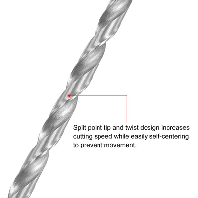 Harfington Uxcell 7mm Twist Drill Bits, High-Speed Steel Extra Long Drill Bit 250mm Length 4pcs