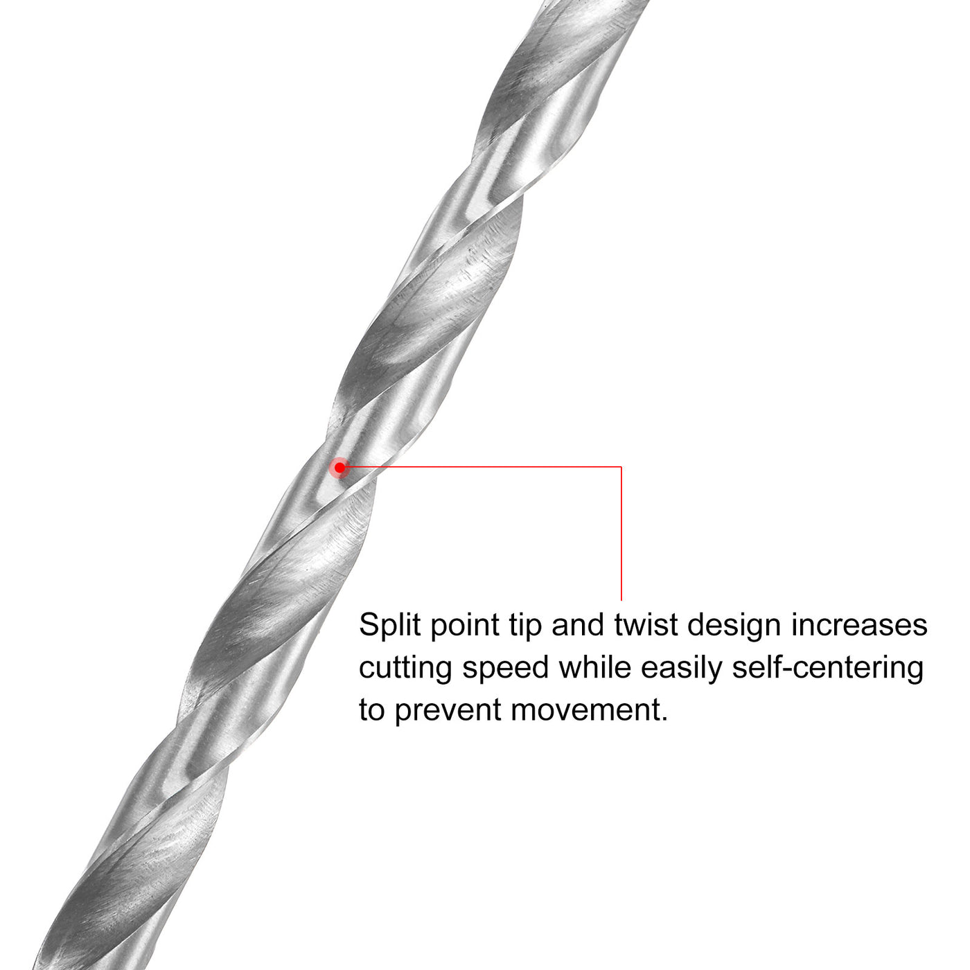 uxcell Uxcell 7.5mm Twist Drill Bits, High-Speed Steel Extra Long Drill Bit 250mm Length 4pcs