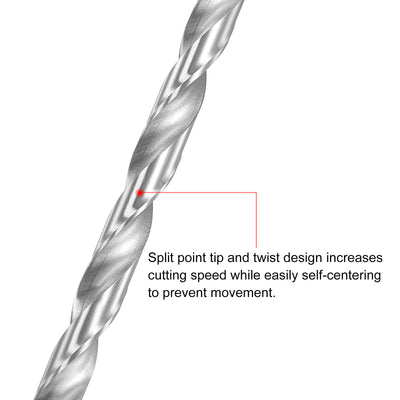 Harfington Uxcell 9mm Twist Drill Bits, High-Speed Steel Extra Long Drill Bit 250mm Length 4pcs