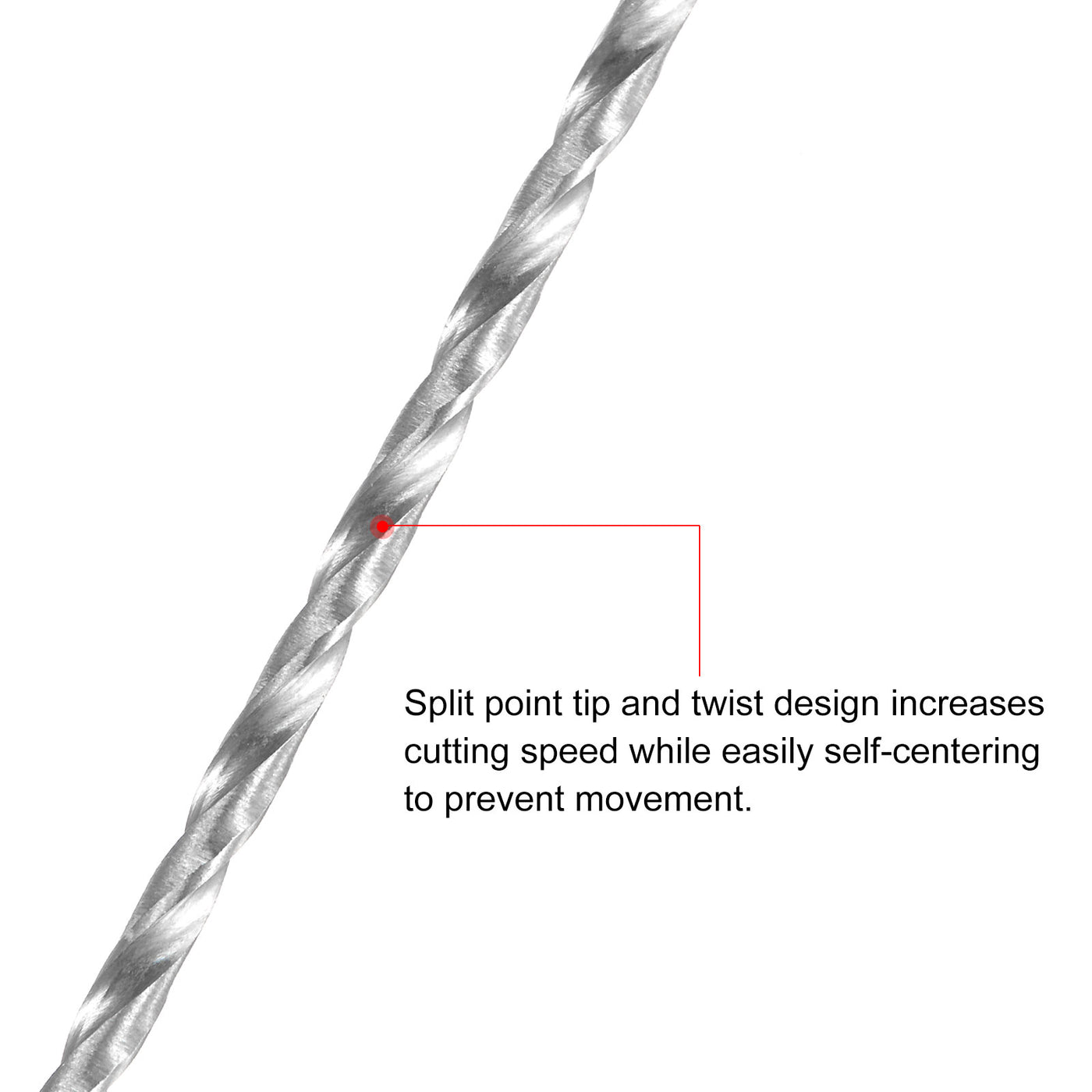 uxcell Uxcell 2mm Twist Drill Bits, High-Speed Steel Extra Long Drill Bit 300mm Length 4pcs