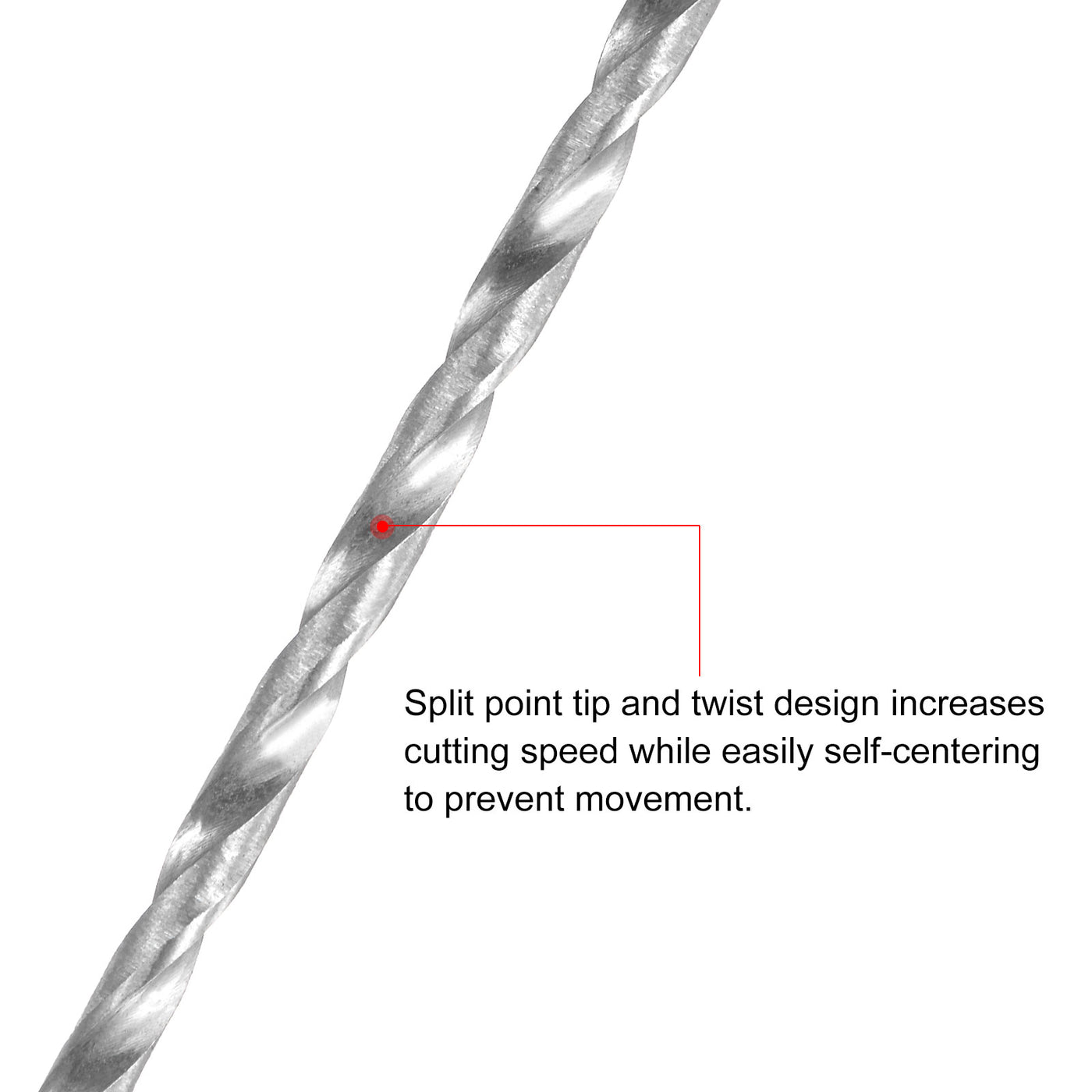 uxcell Uxcell 2.5mm Twist Drill Bits, High-Speed Steel Extra Long Drill Bit 300mm Length 4pcs