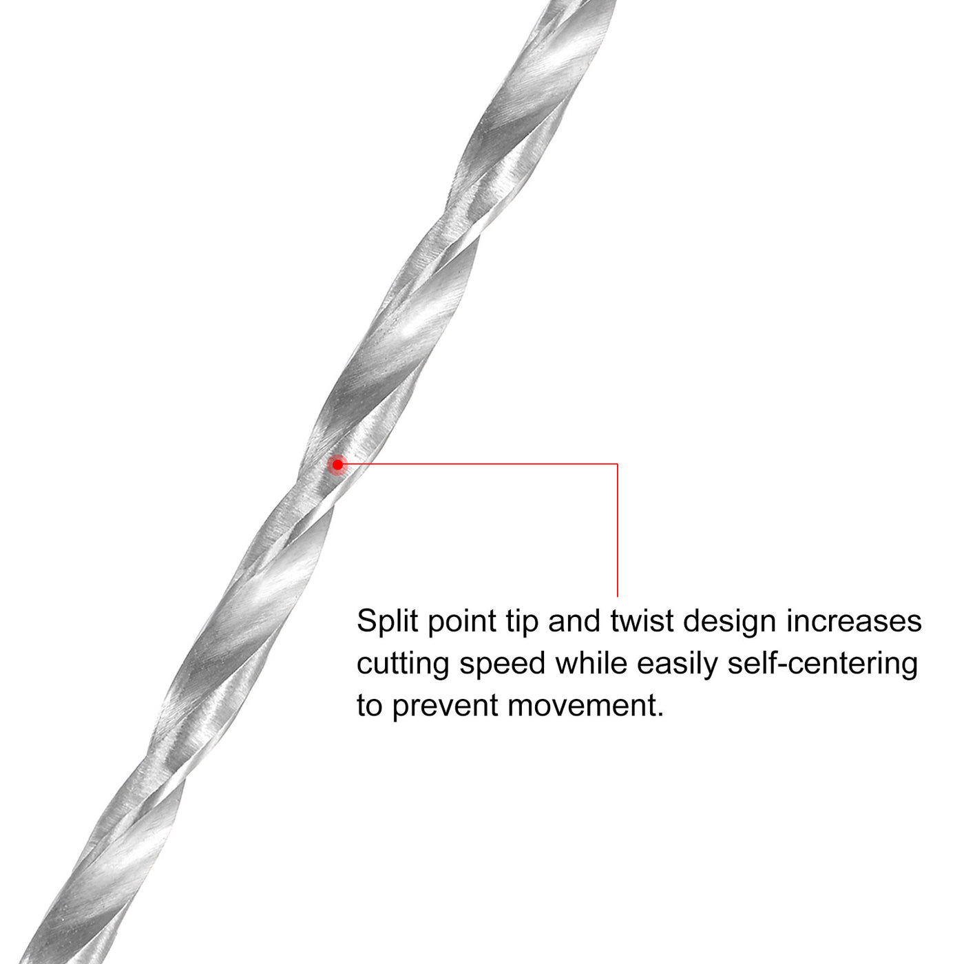 uxcell Uxcell 3mm Twist Drill Bits, High-Speed Steel Extra Long Drill Bit 300mm Length 4pcs