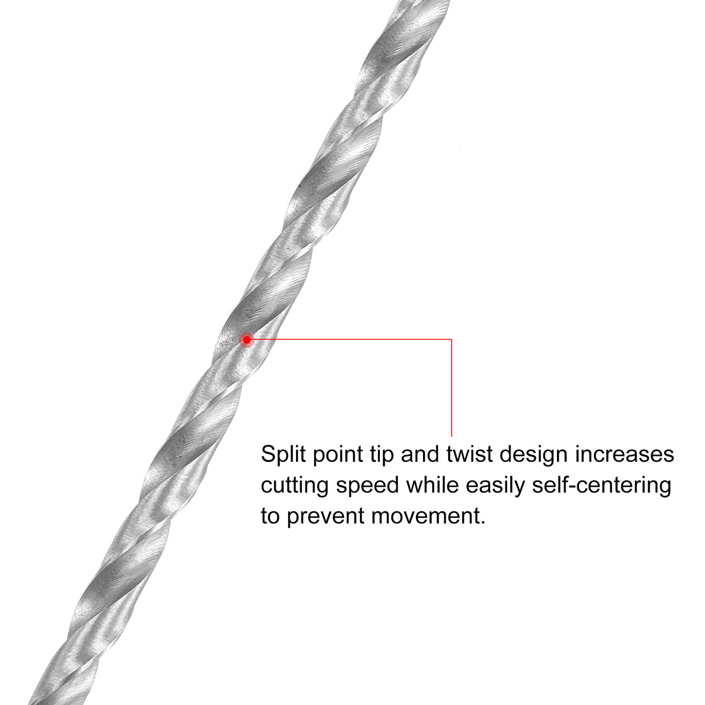 uxcell Uxcell 3.5mm Twist Drill Bits, High-Speed Steel Extra Long Drill Bit 300mm Length 4pcs