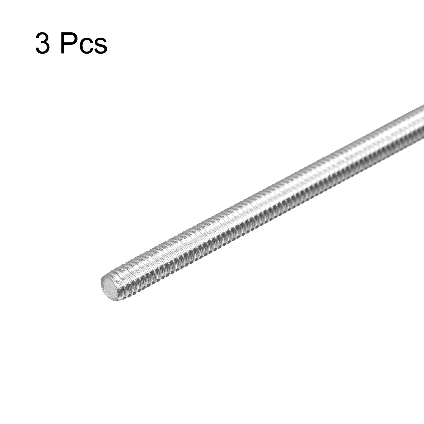 Harfington Fully Threaded Rod M4 x 100mm 0.7mm Pitch 304 Stainless Steel Right Hand 3pcs