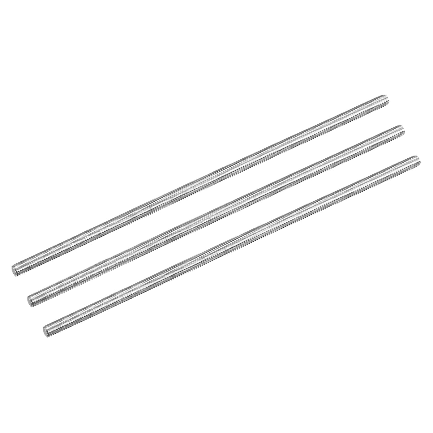 Harfington Fully Threaded Rod M4 x 130mm 0.7mm Pitch 304 Stainless Steel Right Hand 3pcs