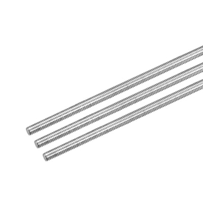 Harfington Fully Threaded Rod M4 x 300mm 0.7mm Pitch 304 Stainless Steel Right Hand 3pcs