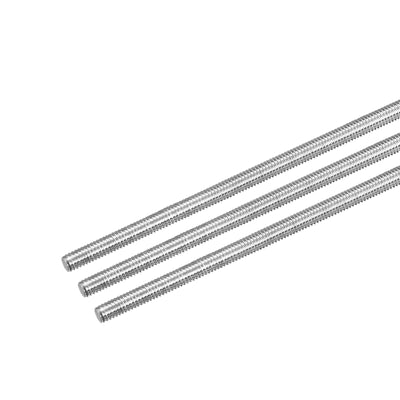 Harfington Fully Threaded Rod M4 x 450mm 0.7mm Pitch 304 Stainless Steel Right Hand 3pcs