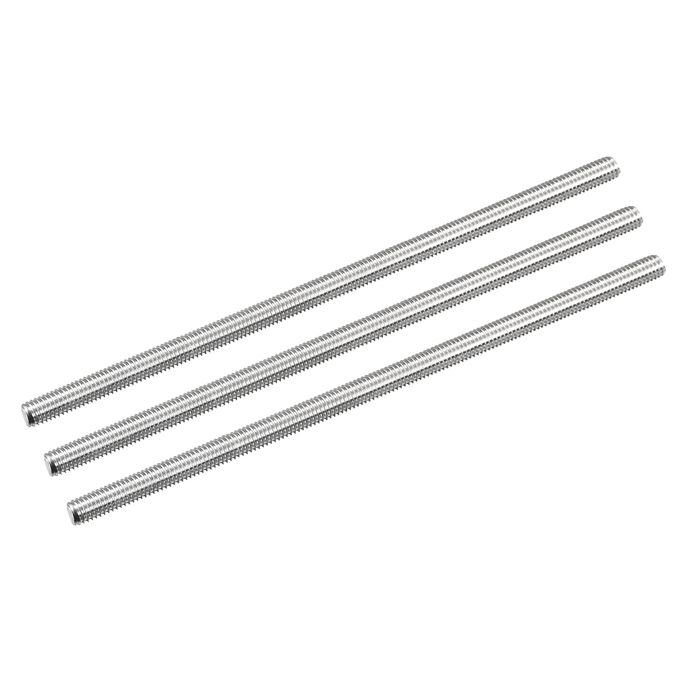 Harfington Vollgewindespindel M5 x 130mm 0,8mm Gewindesteigung 304 Edelstahl Rechtsgewindespindelstangen Stangen 3er Pack