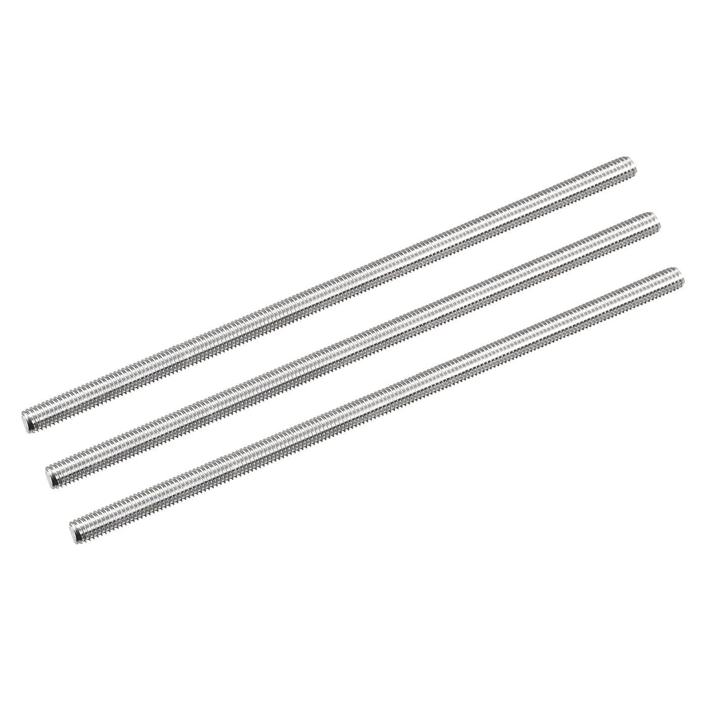 Harfington Fully Threaded Rod M5 x 140mm 0.8mm Pitch 304 Stainless Steel Right Hand 3pcs