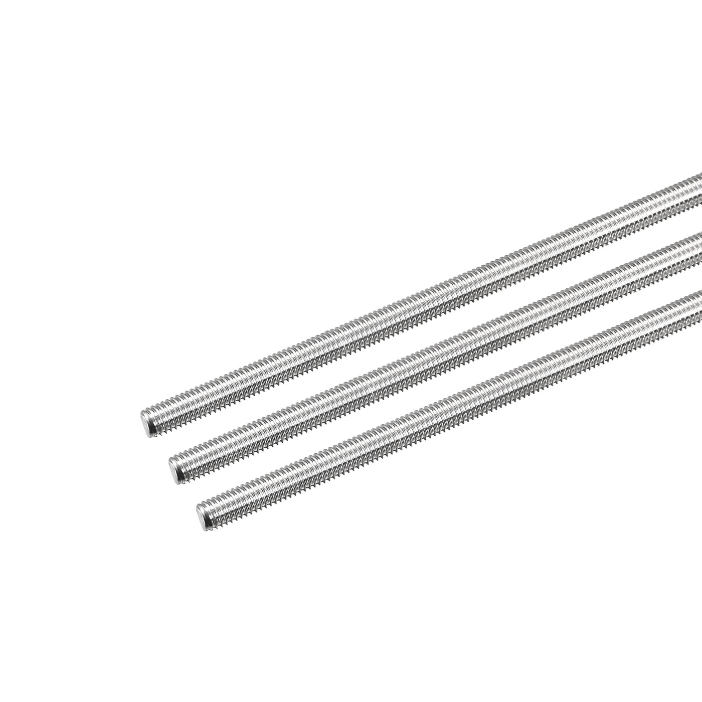 Harfington Fully Threaded Rod M5 x 400mm 0.8mm Pitch 304 Stainless Steel Right Hand 3pcs