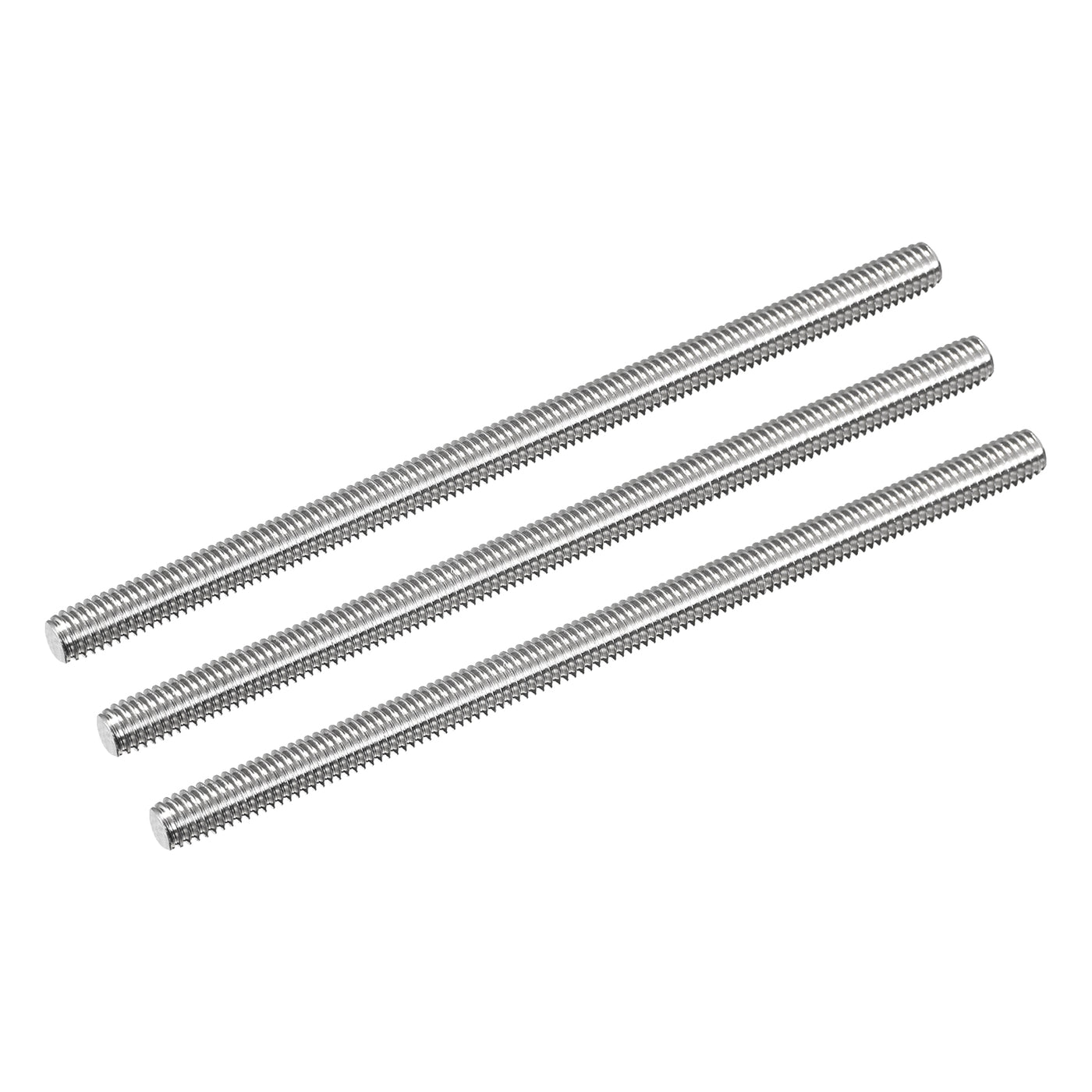 Harfington Fully Threaded Rod M6 x 110mm 1mm Pitch 304 Stainless Steel Right Hand 3pcs