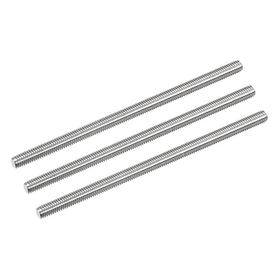 Harfington Fully Threaded Rod M6 x 120mm 1mm Pitch 304 Stainless Steel Right Hand 3pcs